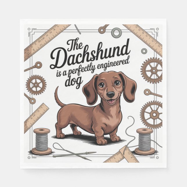 The Dachshund Is A Perfectly Engineered Dog Napkin (Front)