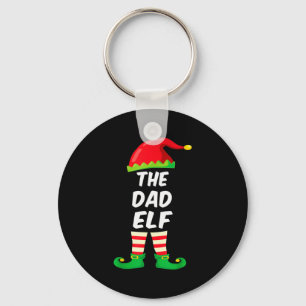 The Dad Elf Family Matching Funny Christmas Costum Key Ring