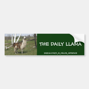 THE DAILY LLAMA BUMPER STICKER