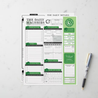 The Daily Maghribs - Planning & Prayer for Muslims Custom Letterhead