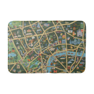 The Daily Telegraph Picture Map of London Bath Mat