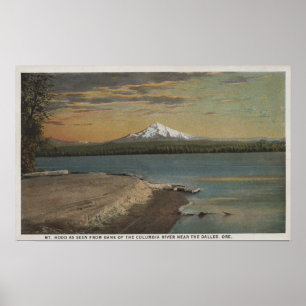 The Dalles, Oregon - Mt. Hood from Columbia Rive Poster