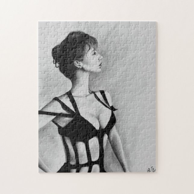 The Dame Original Art Portrait Drawing Puzzle (Vertical)