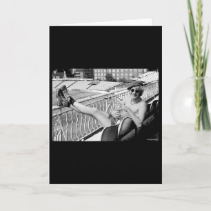 The Damned Captain Sensible At Cricket By Virgina  Card