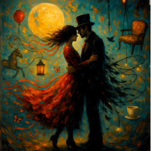 The Dance Between – Surreal Romance Decoupage Tissue Paper