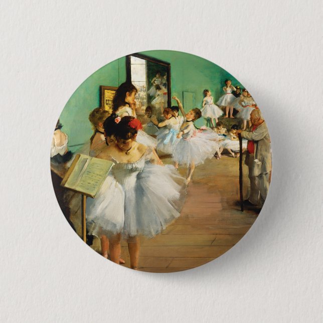 The Dance Class (1874) by Edgar Degas 6 Cm Round Badge (Front)