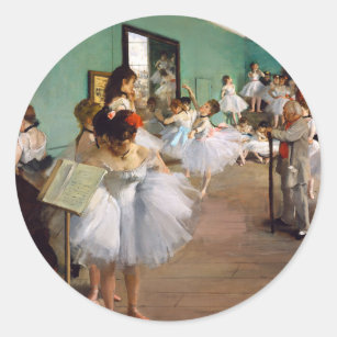 The Dance Class by Edgar Degas Classic Round Sticker