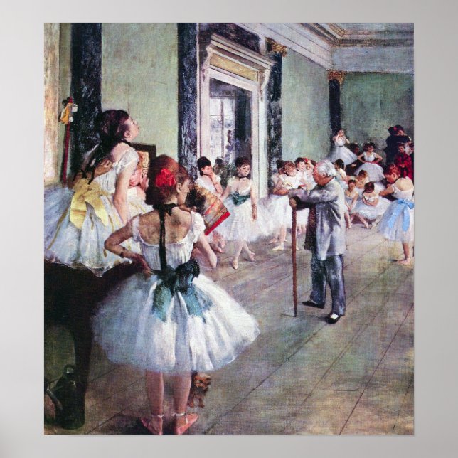 The dance class by Edgar Degas Poster (Front)