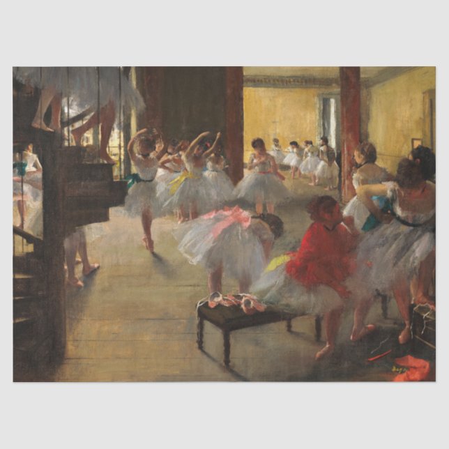 The Dance Class by Edgar Degas Tissue Paper (Front)
