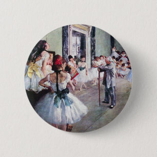 The Dance Class by Edgar Degas, Vintage Ballet Art 6 Cm Round Badge