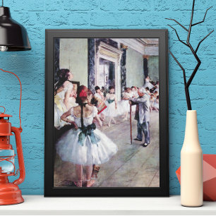 The Dance Class by Edgar Degas, Vintage Ballet Art Poster