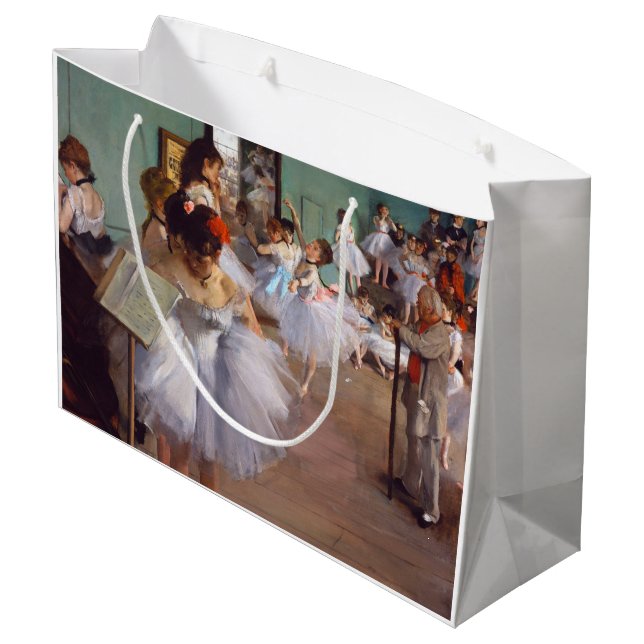 The Dance Class, Edgar Degas Large Gift Bag (Back Angled)