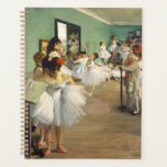 The Dance Class Edgar Degas      Planner<br><div class="desc">The Dance Class 1874.  Edgar Degas. Cute group portrait. Ballerinas in white dresses stand at the ticket office and listen to their dance teacher. The old man leans on a cane. Reproduction of famous works of art  images in the public domain.</div>