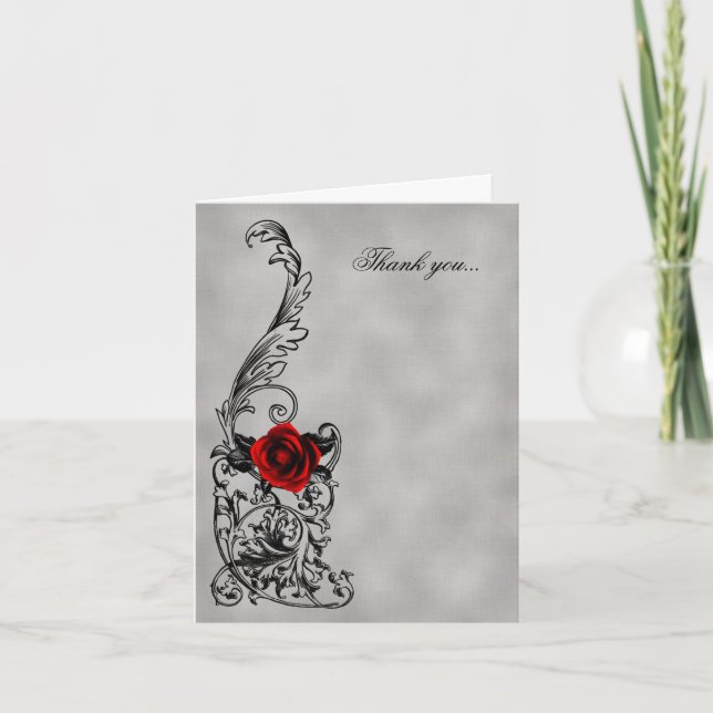 The Dance Gothic Wedding Thank You Card (Front)