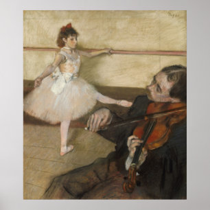 The Dance Lesson by Edgar Degas Poster