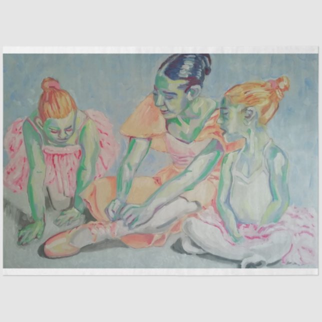 The Dance Lesson Decoupage Tissue Paper (Front)