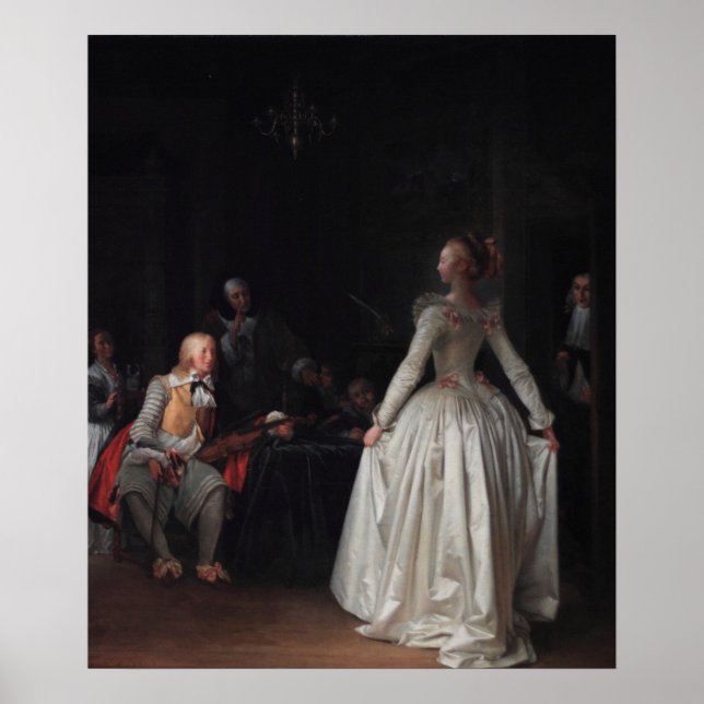 The Dance Lesson – Fragonard Rococo Art Poster (Front)