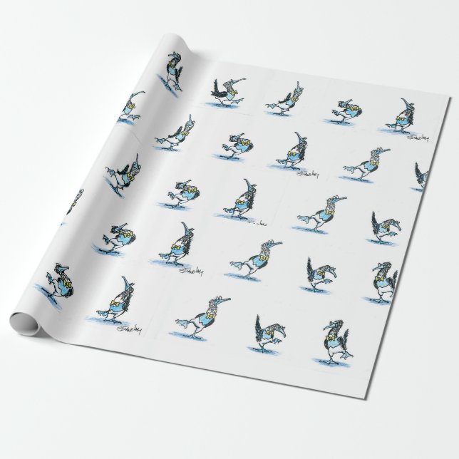 The Dance of the Blue Footed Boobie Wrapping pappe Paper (Unrolled)