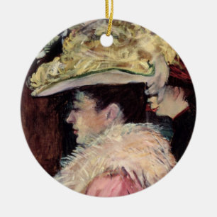 The Dance of the Rouge: detail of an elegan Ceramic Tree Decoration
