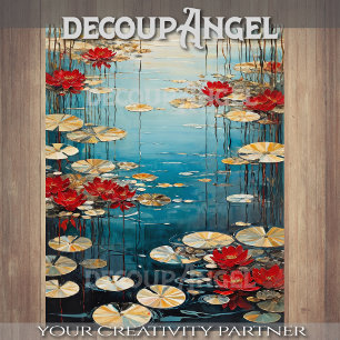 The Dance of the Water Lilies - Decoupage - Tissue Paper