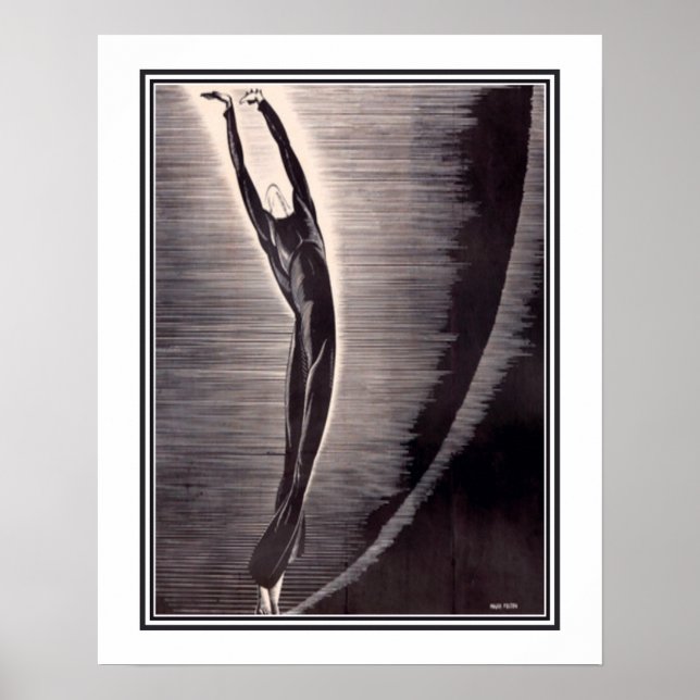 "The Dancer" Art Deco Poster (Front)