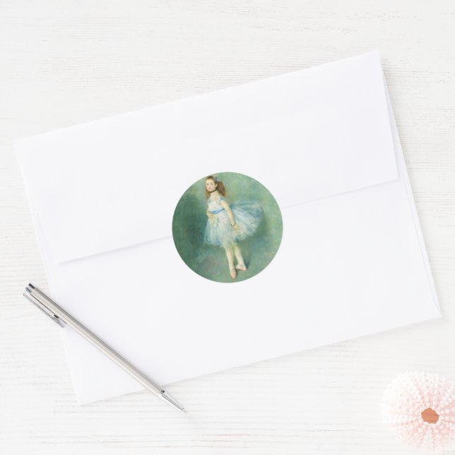 The Dancer by Auguste Renoir Classic Round Sticker (Envelope)