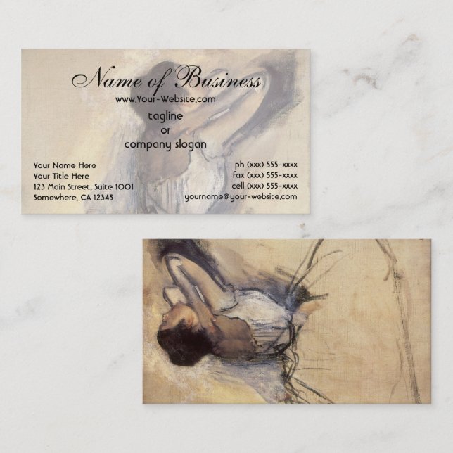 The Dancer by Edgar Degas Business Card (Front/Back)