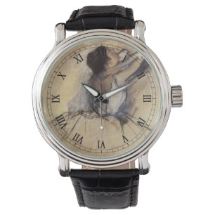 The Dancer by Edgar Degas, Vintage Ballerina Art Watch
