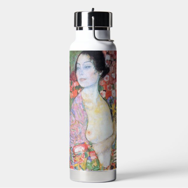 The Dancer, Gustav Klimt Water Bottle (Left)