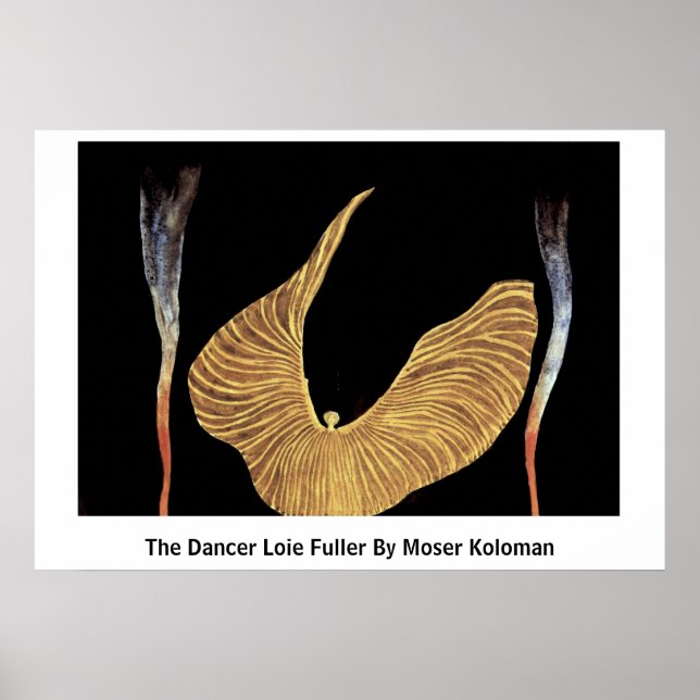 The Dancer Loie Fuller By Moser Koloman Poster (Front)