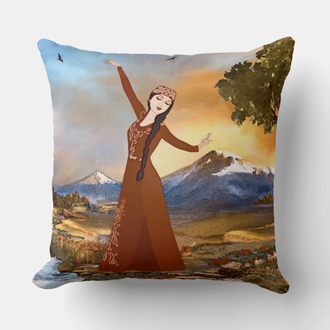 The Dancer Throw Pillow (Front)