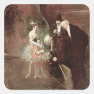 The Dancers, c.1925 (oil on canvas) Square Sticker