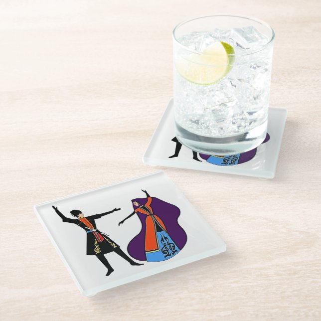 The Dancers Glass Coaster (Angled)