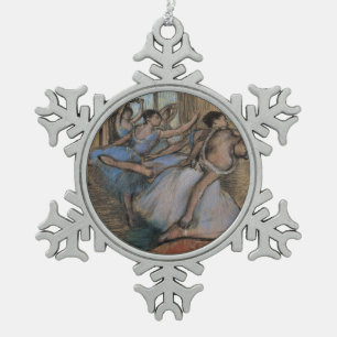 The Dancers Snowflake Pewter Christmas Ornament
