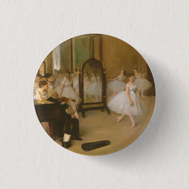 The Dancing Class (1870)  Edgar Degas 3 Cm Round Badge (Front)