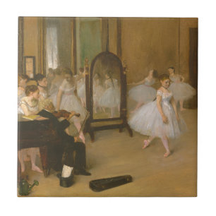 The Dancing Class (1870)  Edgar Degas Ceramic Tile
