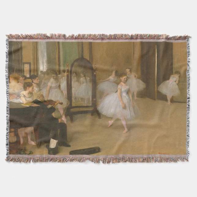 The Dancing Class (1870)  Edgar Degas Throw Blanket (Front)