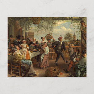 The Dancing Couple Painting Invitation Postcard