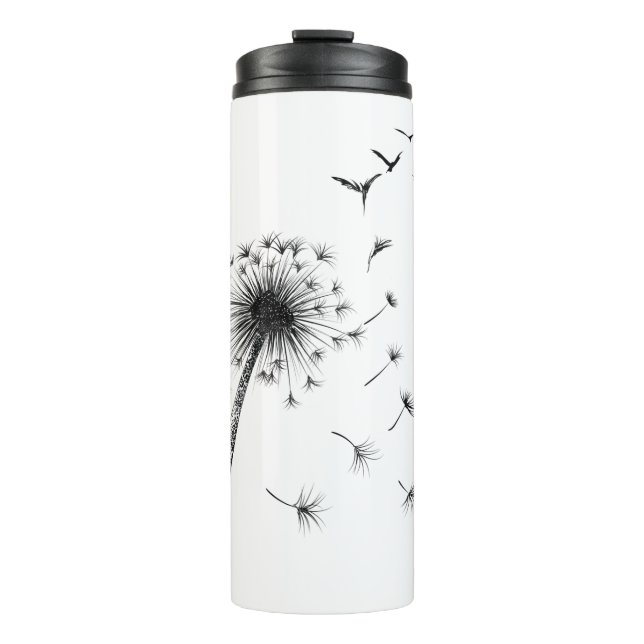 The Dancing Dandelion | Positivity Thermal Tumbler (Front)