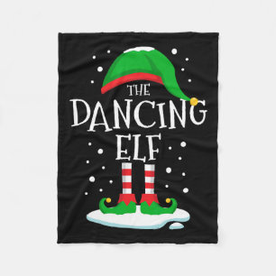 The Dancing Elf Christmas Family Matching Xmas Dan Fleece Blanket