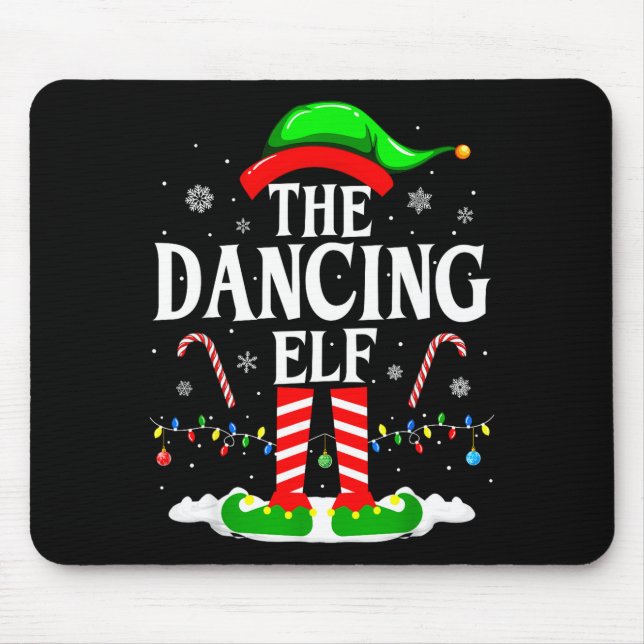 The Dancing Elf Xmas Funny Family Matching Group C Mouse Pad (Front)