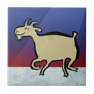 The dancing goat ceramic tile