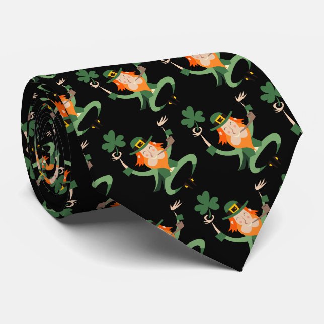 The Dancing Leprechaun Tie (Rolled)
