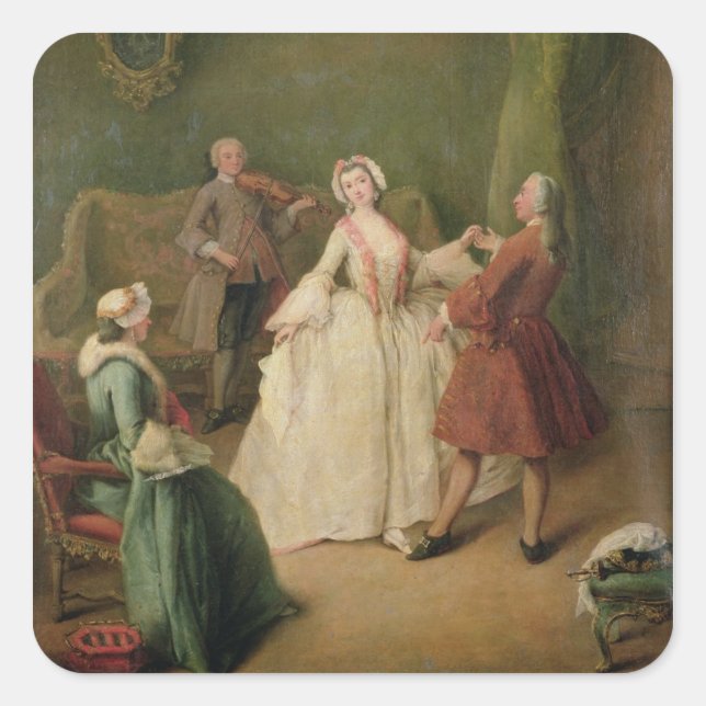 The Dancing Lesson Square Sticker (Front)