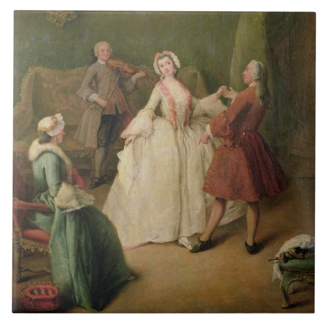 The Dancing Lesson Tile (Front)