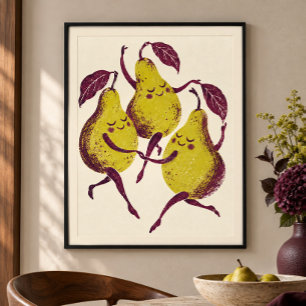 The Dancing Pears Art Print