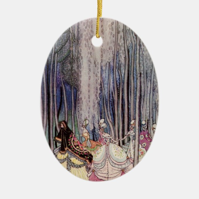 The Dancing Princesses Ceramic Ornament (Front)