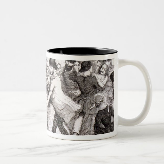 The Dancing Rooms, plate 3 of 'The Drunkard's Chil Two-Tone Coffee Mug (Right)