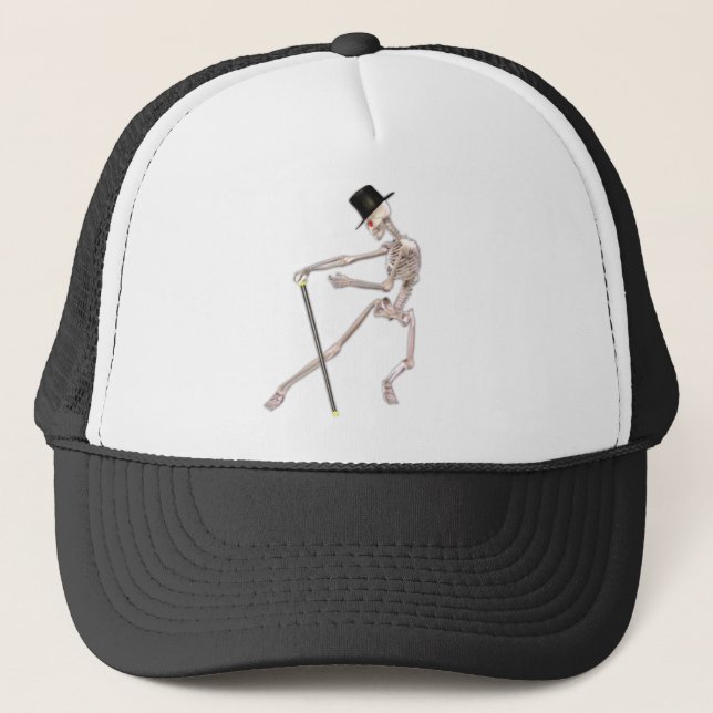The Dancing Skeleton Trucker Hat (Front)