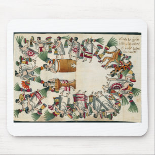 The Dancing Style of Aztec Noble Dancers Mouse Pad